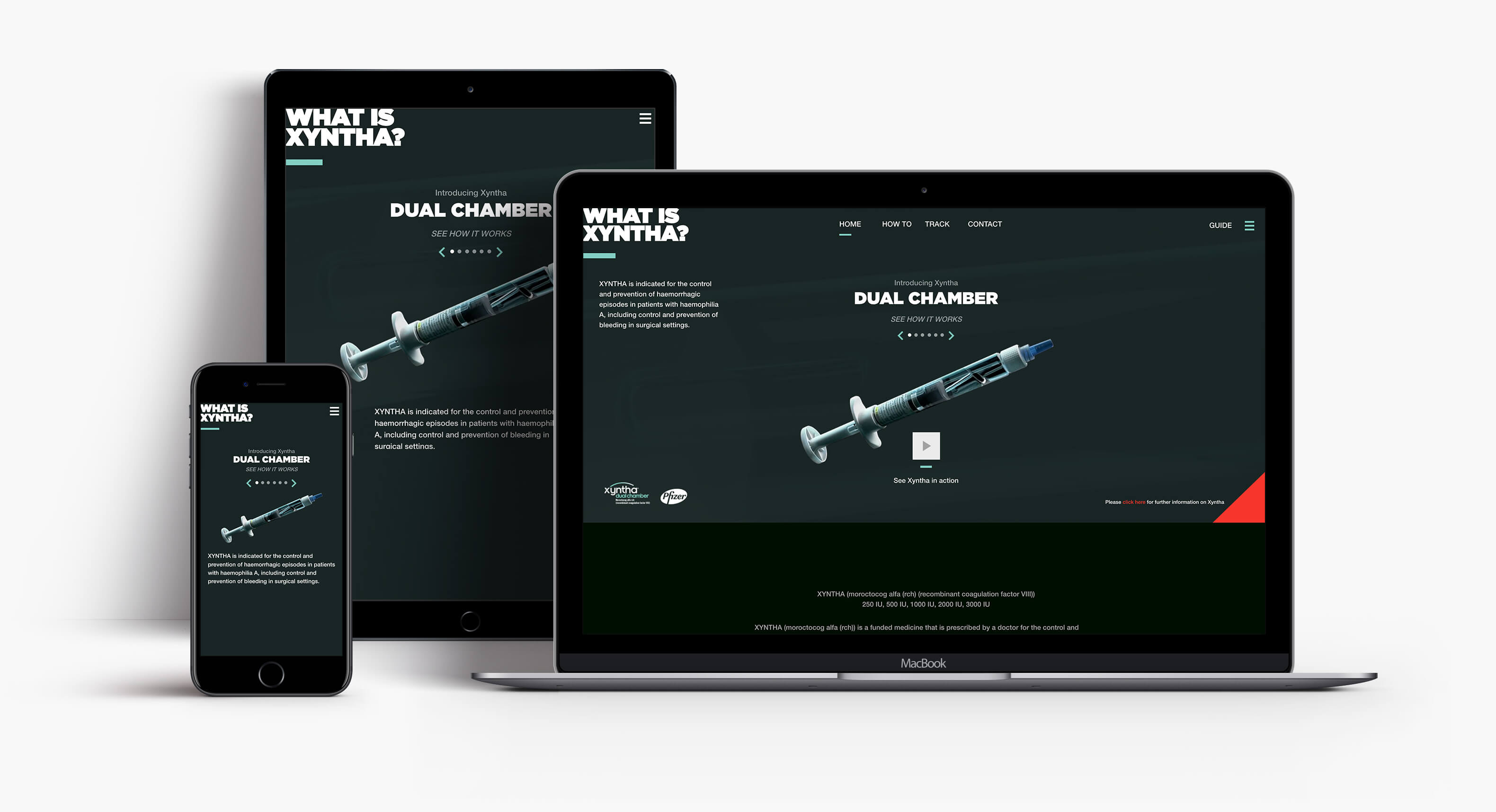 Pfizer – Xyntha – Website and product design – SAM SCHREY DIGITAL